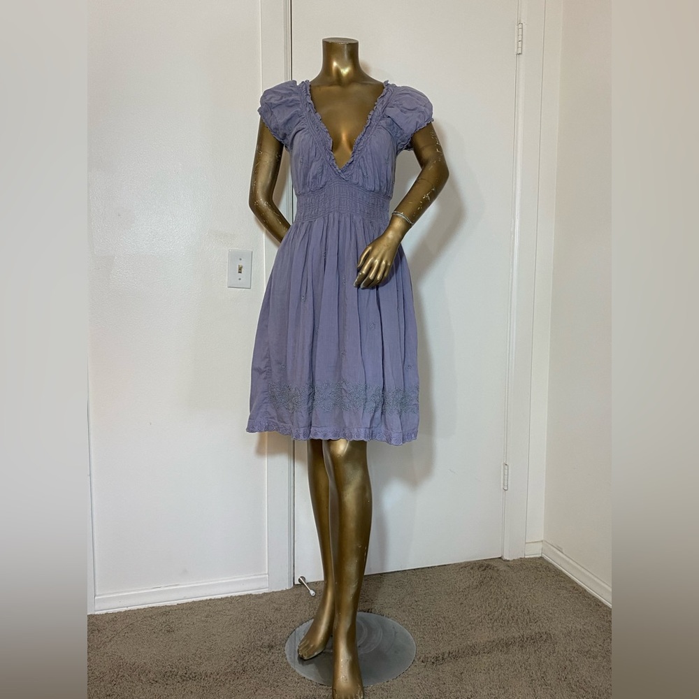 Boho dress cotton embroidered